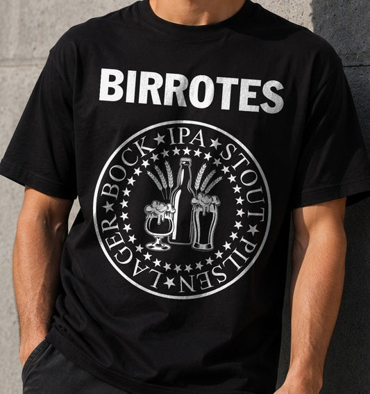 Camiseta Birrotes – Regalo para amantes de la cerveza (negra)