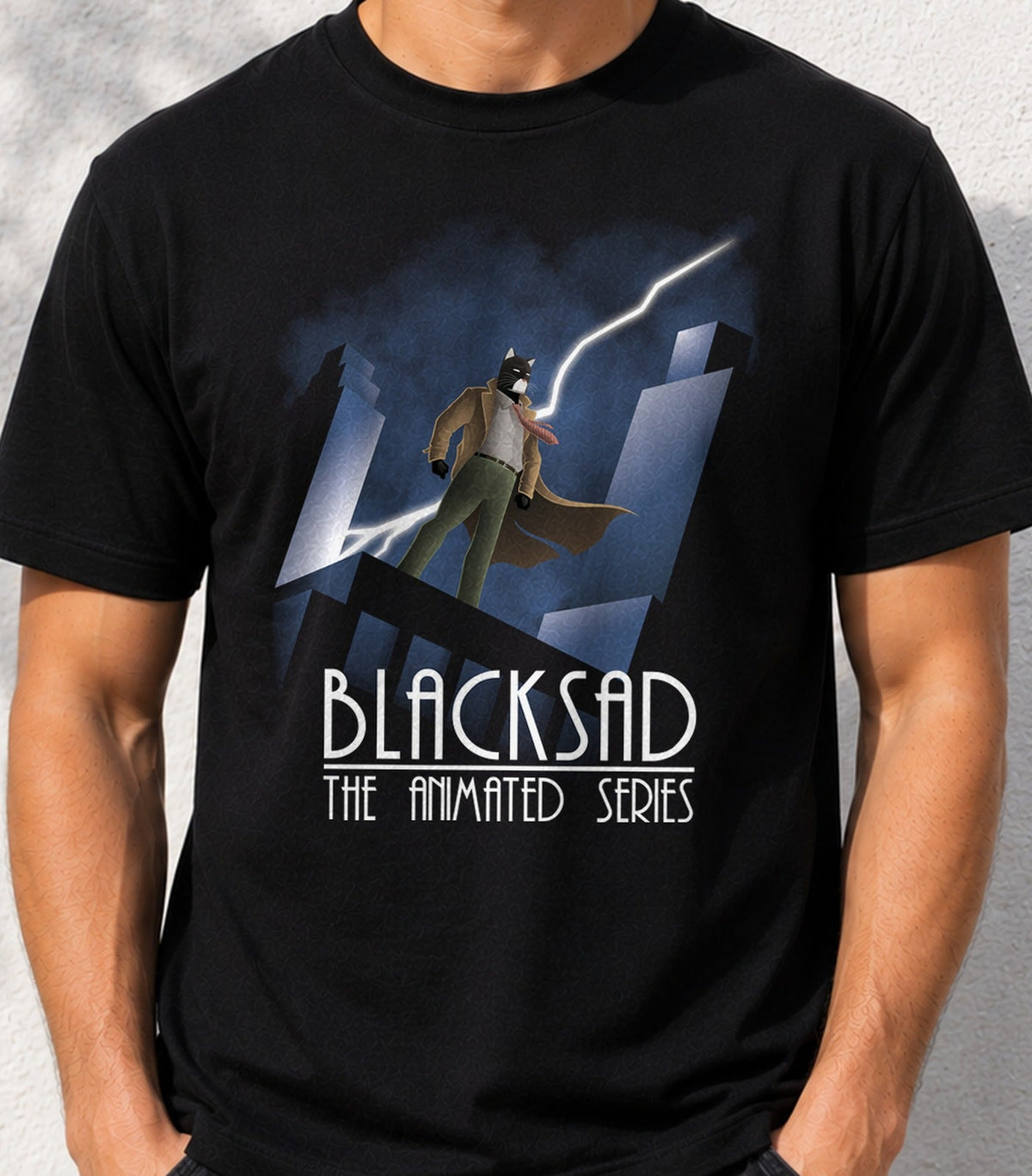 Camiseta Blacksad the animated series – Detective Gato Noir (negra)