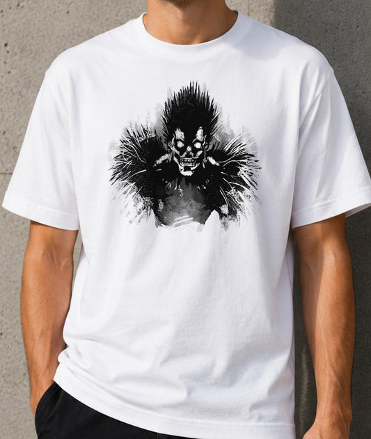Camiseta Bored Shinigami – Ryuk de Death Note (blanca)