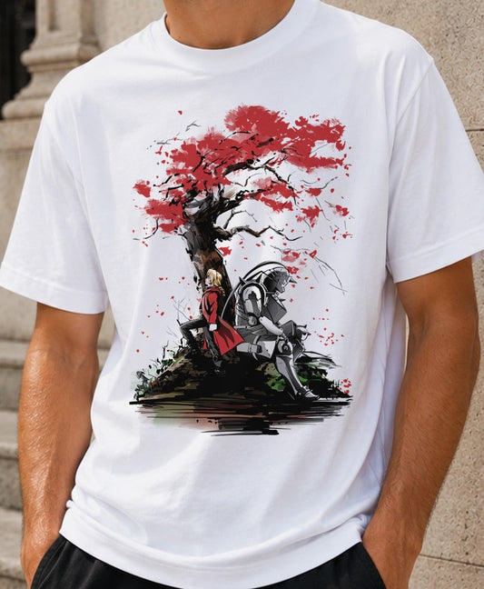 Camiseta Brothers under the tree – Fullmetal Alchemist (blanca)