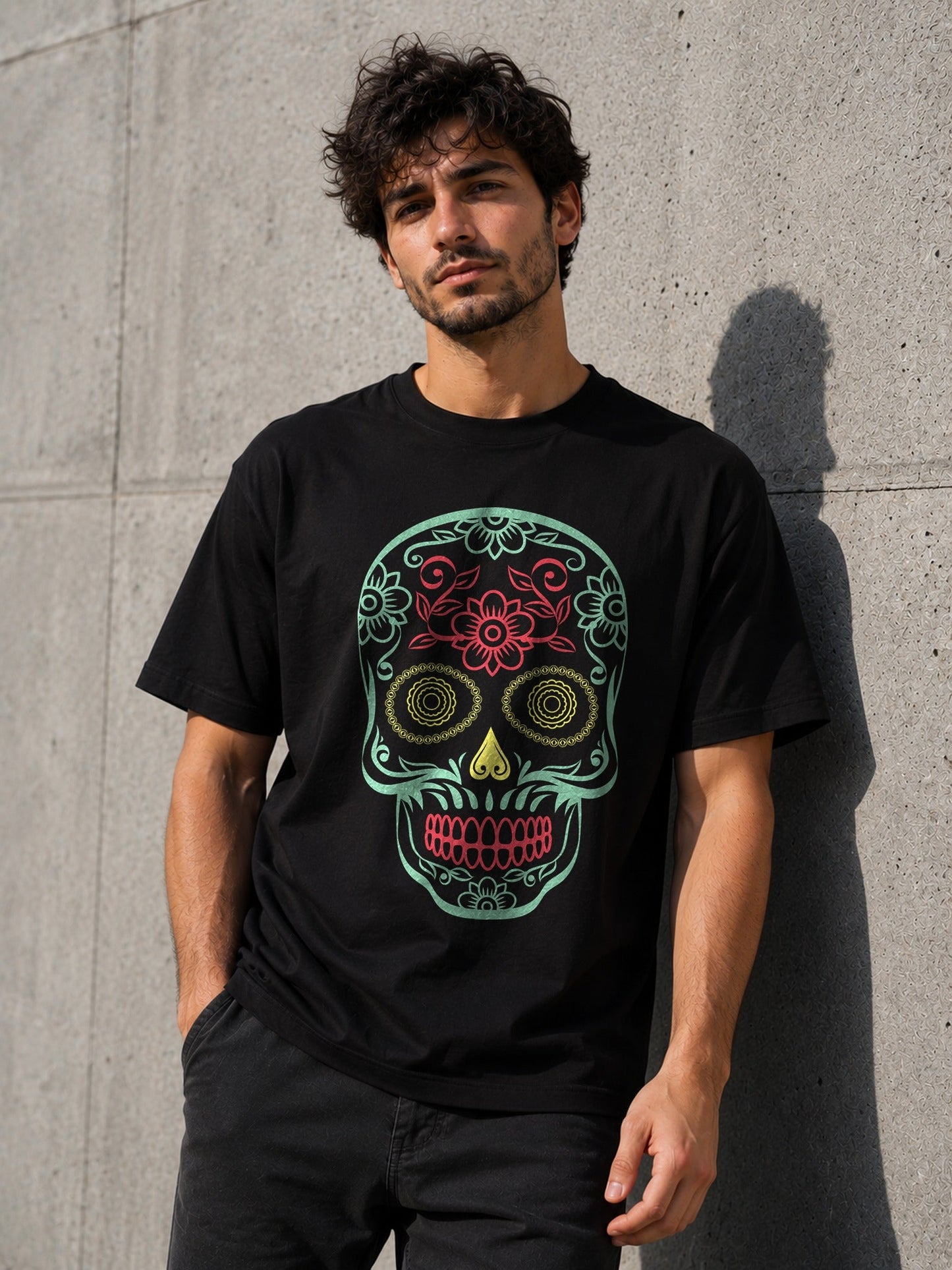Camiseta Calavera Mexicana – Estilo Tatuaje Tradicional