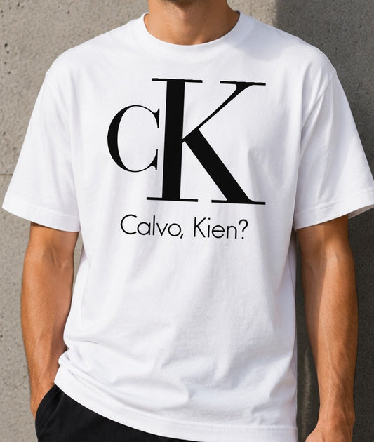 Camiseta Calvo Kien – Regalo Gracioso para Calvos (blanca)