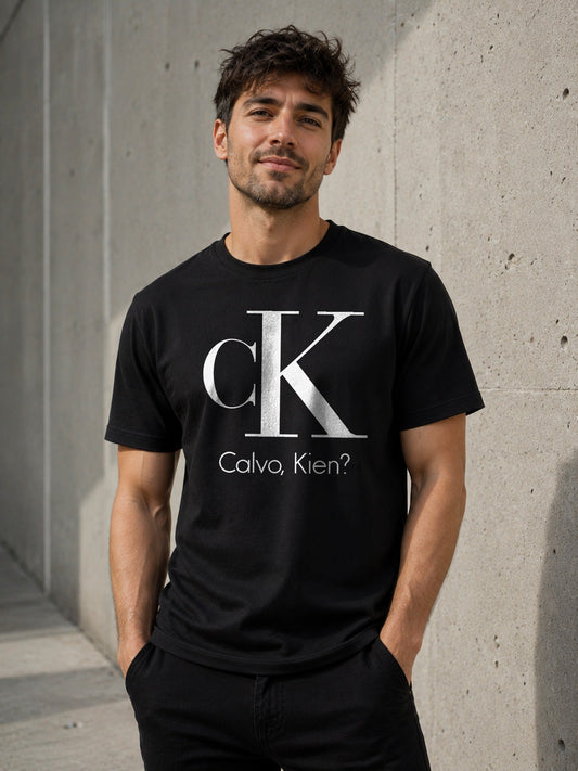 Camiseta Calvo Kien – Regalo Gracioso para Calvos (negra)