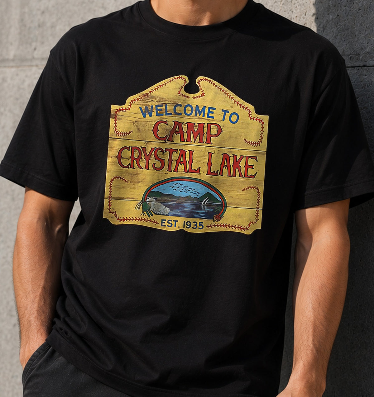 Camiseta Camp Crystal Lake (negra)