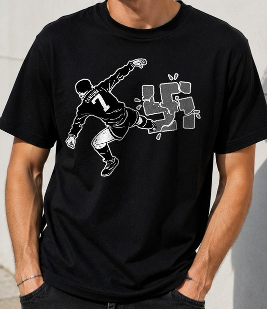 Camiseta Cantona Kick – Eric Cantona (negra)