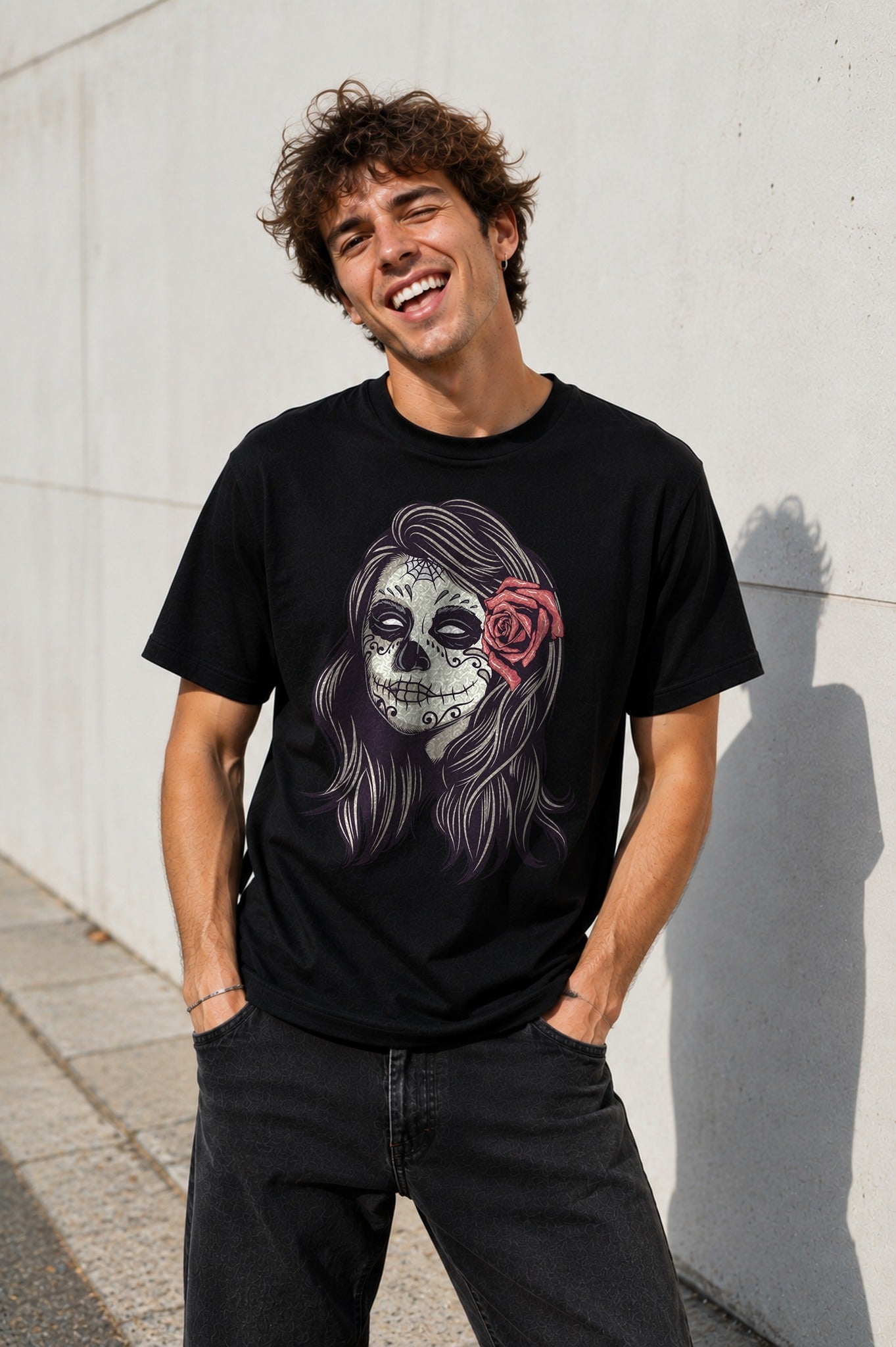 Camiseta con el diseño Catrina – Día de Muertos, de Paranoia Records