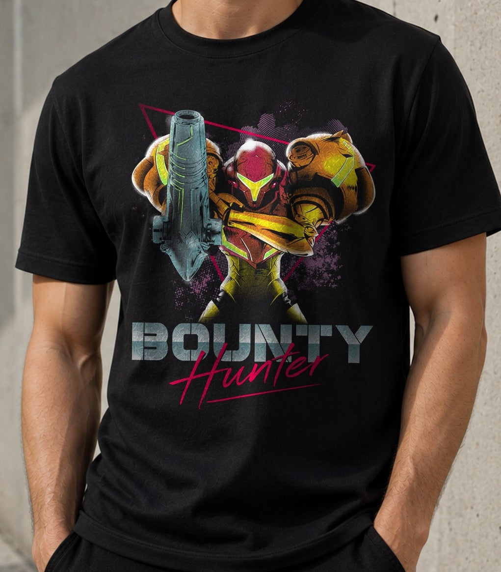 Camiseta Classic Bounty Hunter – Samus Aran de Metroid (negra)