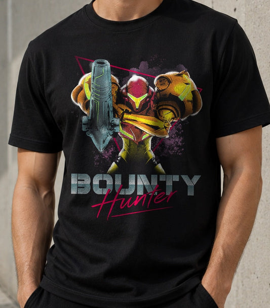Camiseta Classic Bounty Hunter – Samus Aran de Metroid (negra)