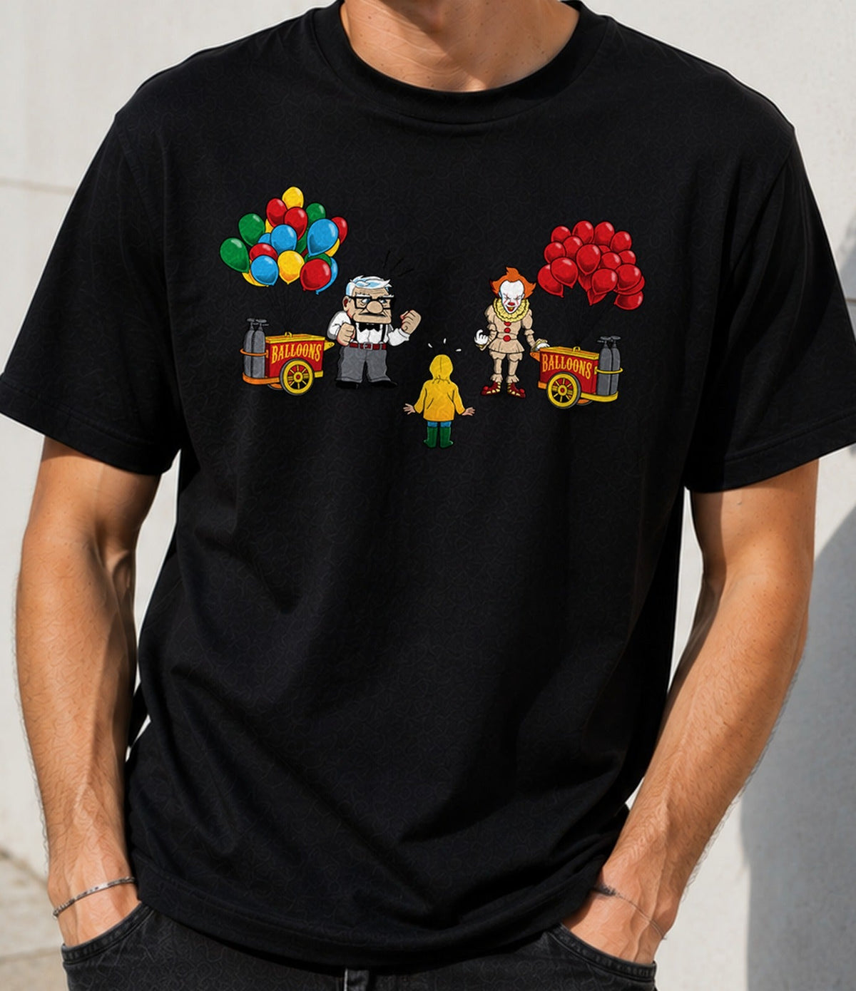Camiseta Competencia – Vendedores de Globos y Terror (negra)