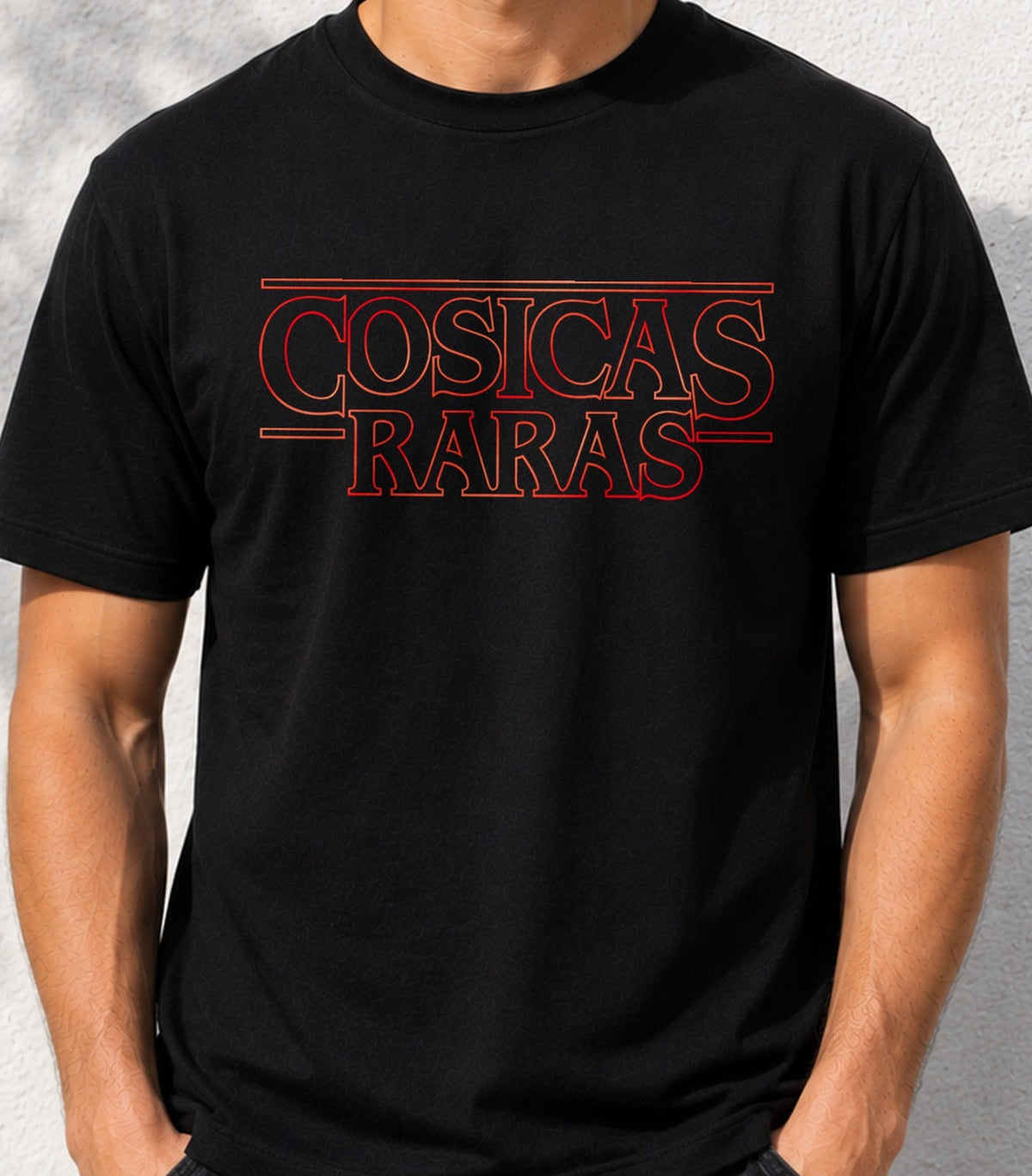 Camiseta Cosicas Raras – Serie Ochentera con Monstruos (negra)
