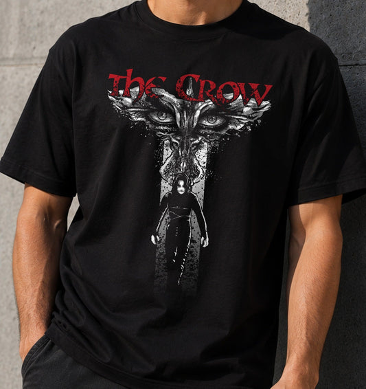 Camiseta Cross Crown – Gótico y Cine de Culto de los 90 (negra)