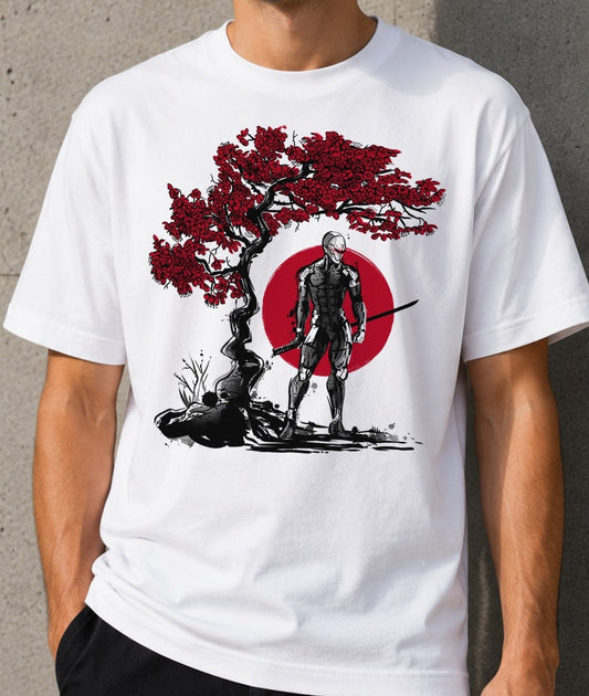 Camiseta Cyborj Ninja under the sun – Ninja Cíborg (blanca)