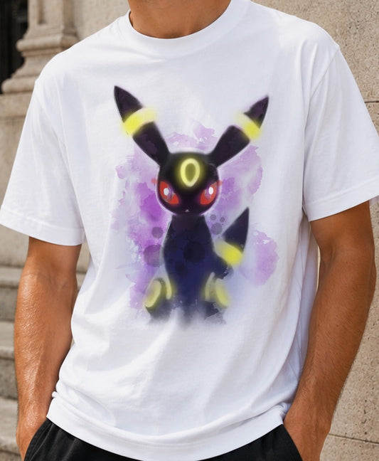 Camiseta Dark Type Watercolor – Umbreon de Pokémon (blanca)