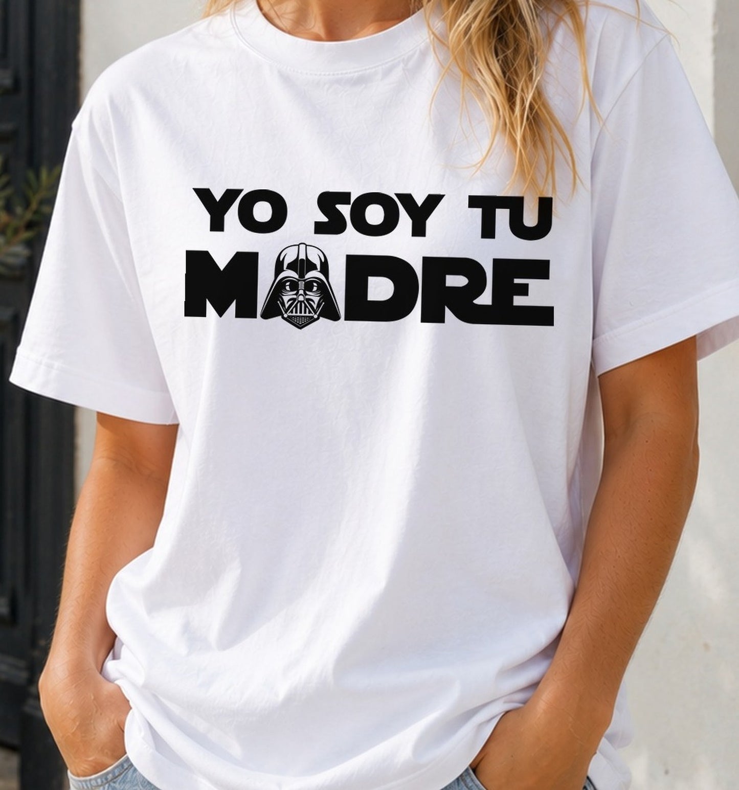 Camiseta Darth Madre – Regalo Día de la Madre (blanca)