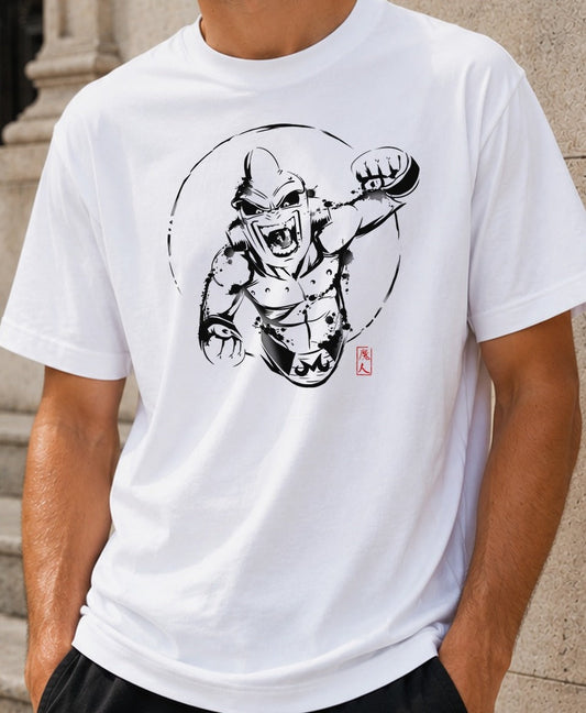 Camiseta Demon Warrior – Guerrero Majin de Dragon Ball (blanca)