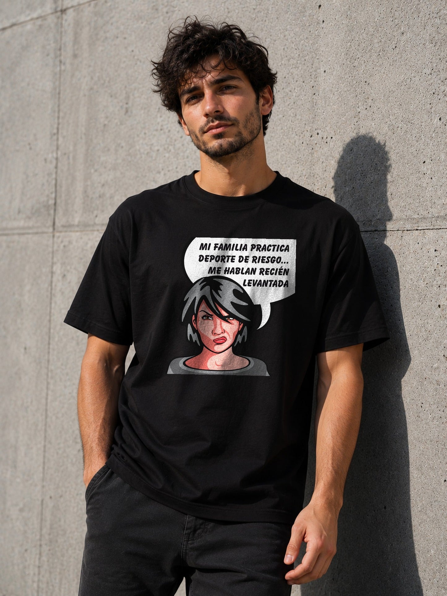 Camiseta con el diseño Deporte de Riesgo – Regalo para los que odian que les hablen recién levantados, de Paranoia Records