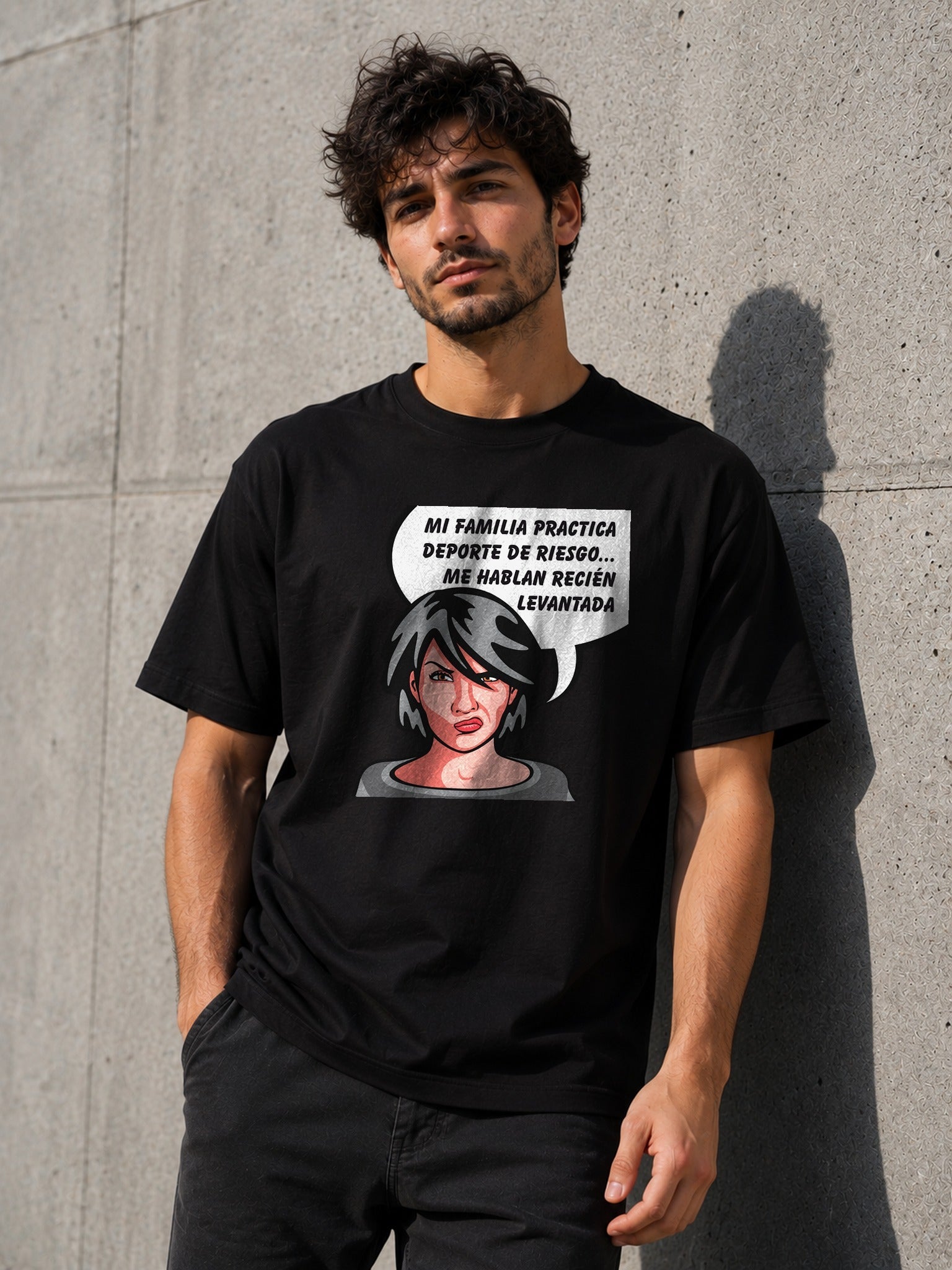 Camiseta con el diseño Deporte de Riesgo – Regalo para los que odian que les hablen recién levantados, de Paranoia Records