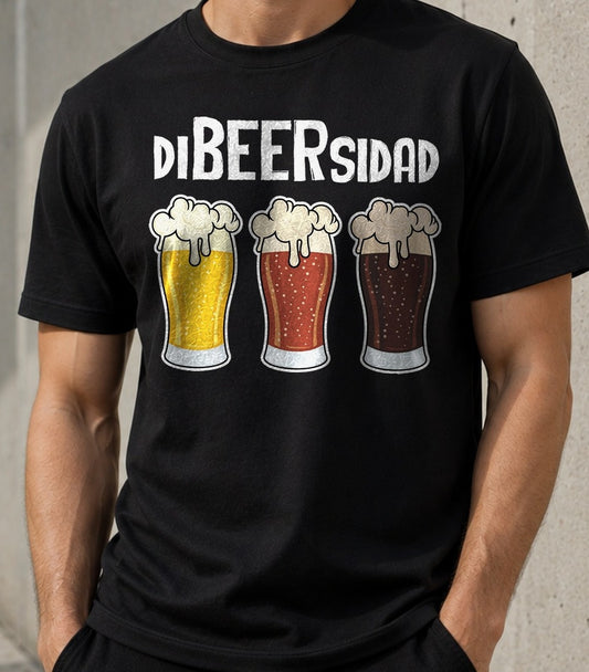 Camiseta DiBEERsidad – Regalo para amantes de la cerveza (negra)