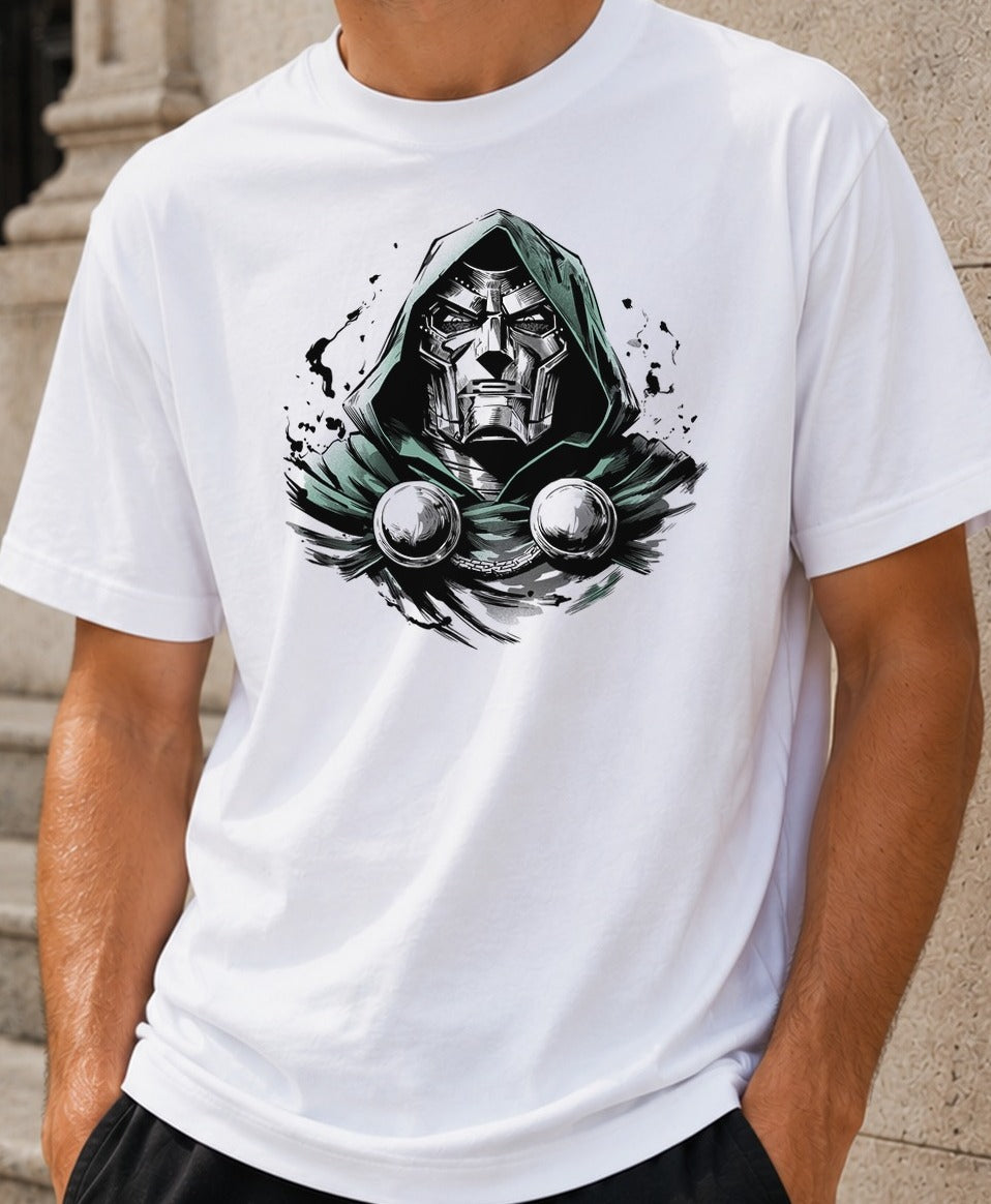 Camiseta Doom the Destroyer – Doctor Doom Marvel (blanca)