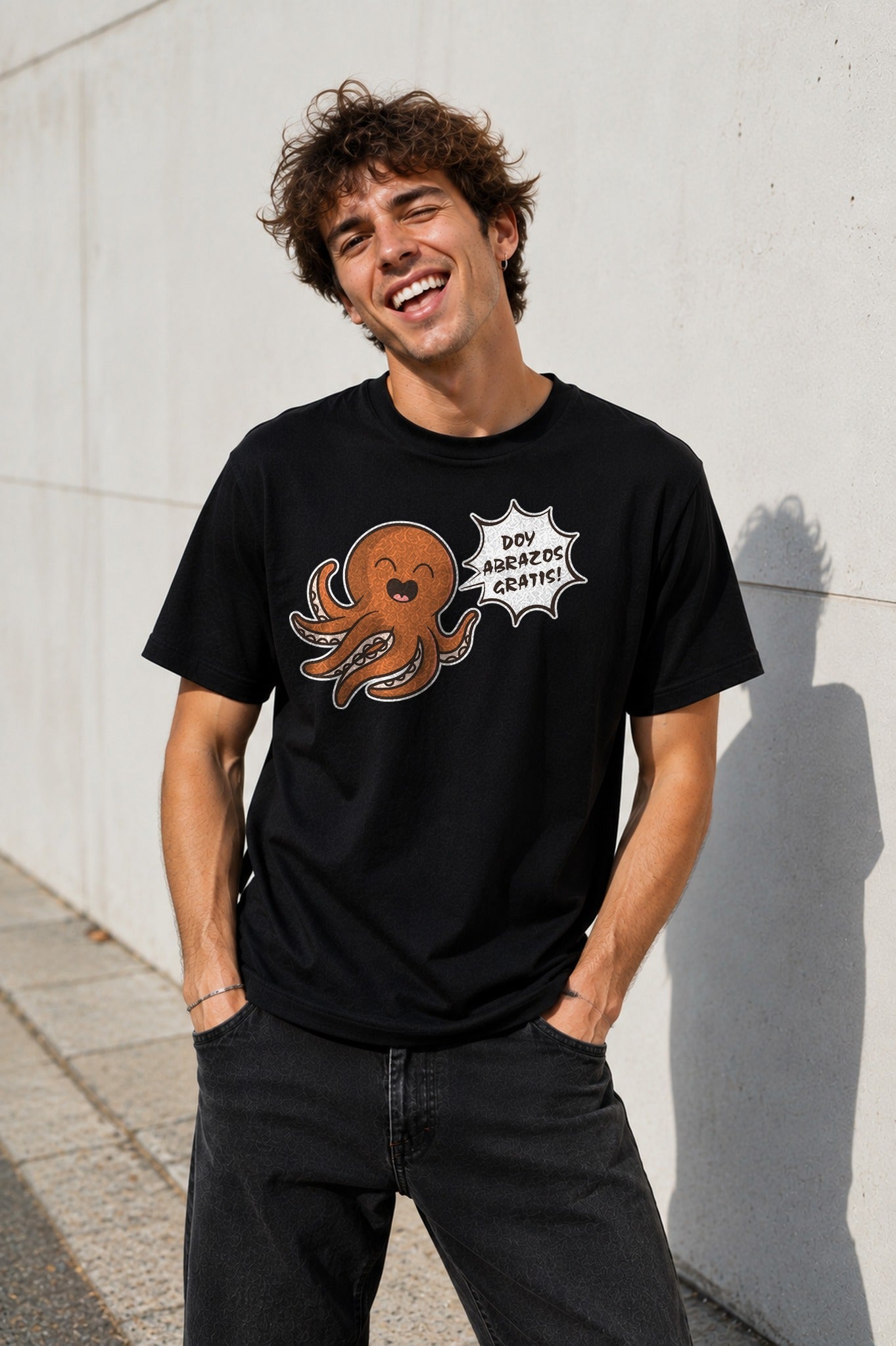 Camiseta con el diseño Doy Abrazos Gratis – Regalo para amantes de los pulpos, de Paranoia Records