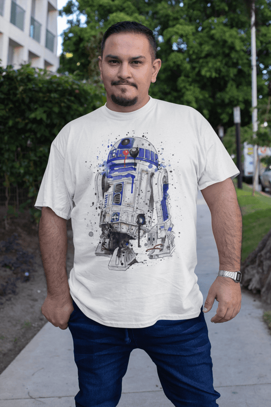 Camiseta Droid Watercolor - El Cajón Friki