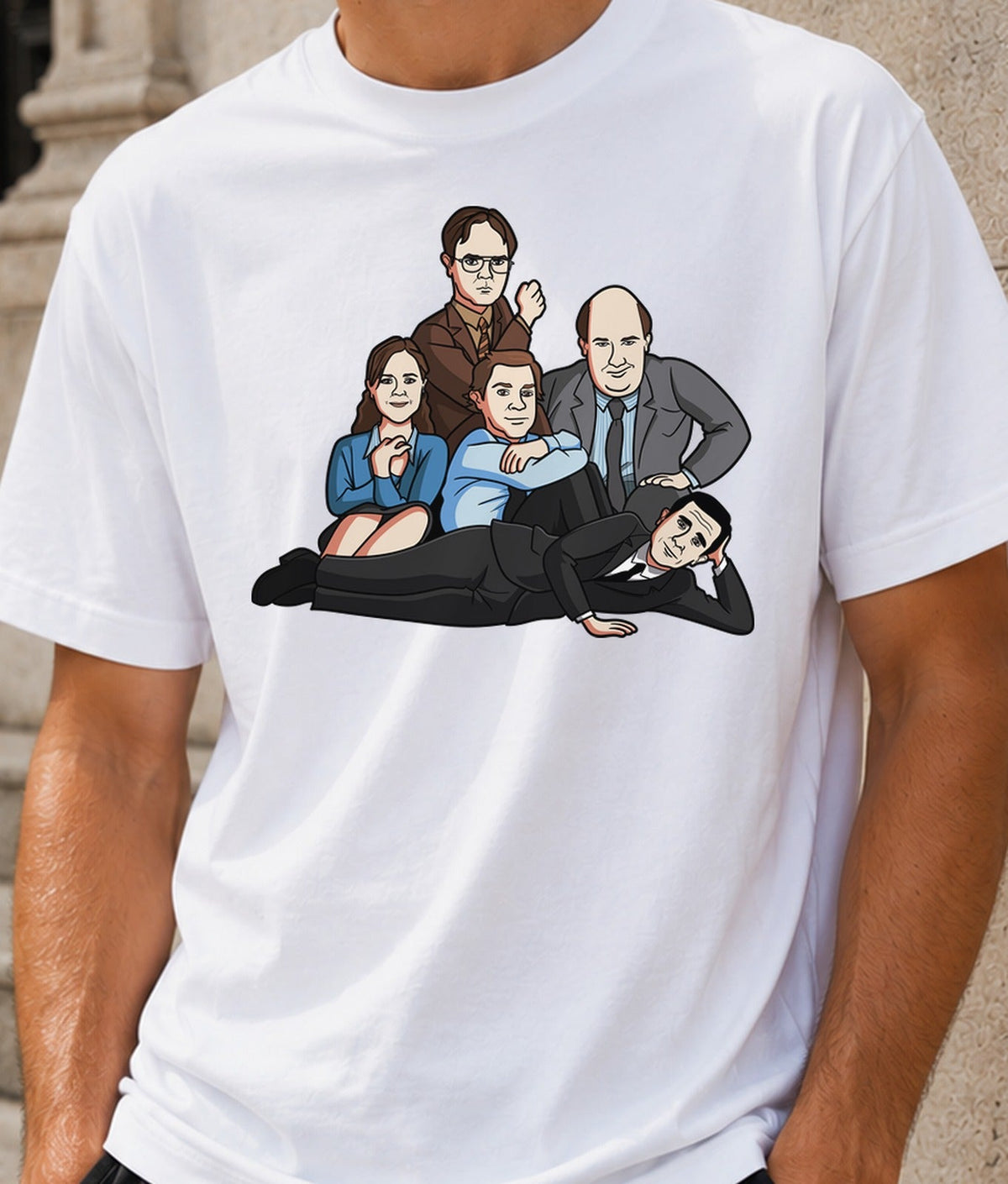 Camiseta Dunder Mifflin Club – Comedia de Oficina (blanca)
