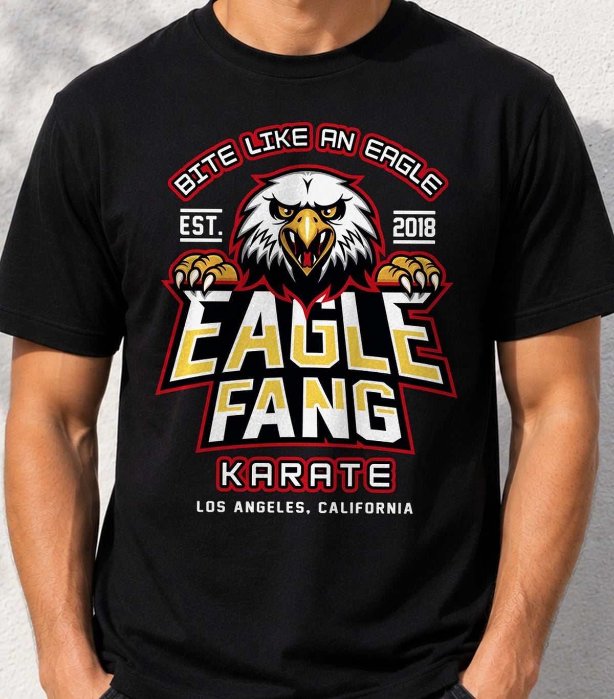 Camiseta Eagle Karate Dojo – Dojo de Karate con Águila (negra)