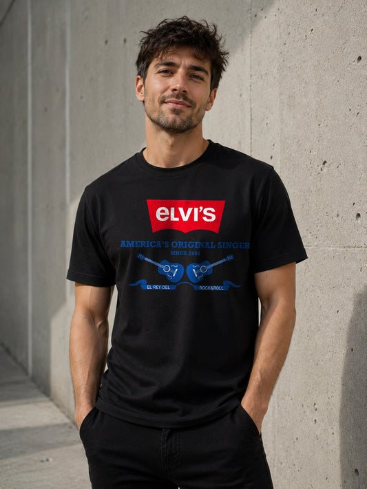 Camiseta con el diseño Elvis – Parodia rockera para fans del Rey del Rock, de Paranoia Records