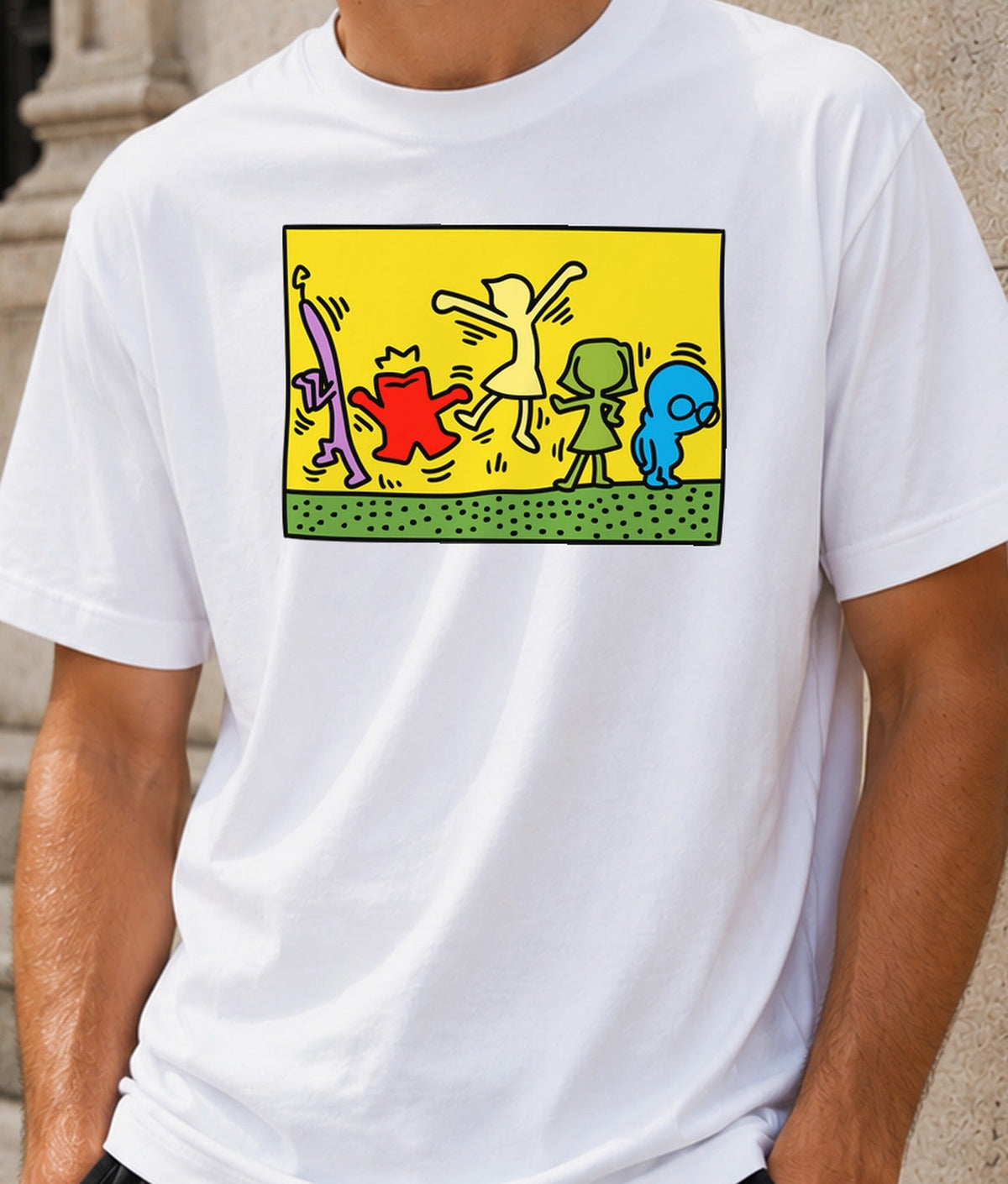 Camiseta Emotions Pop – Emociones en Estilo Pop Art (blanca)