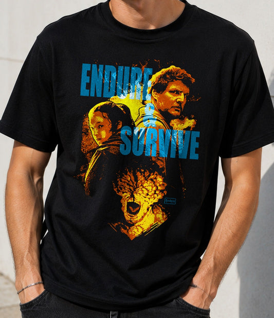 Camiseta Endure and Survive – Zombis y Supervivencia (negra)