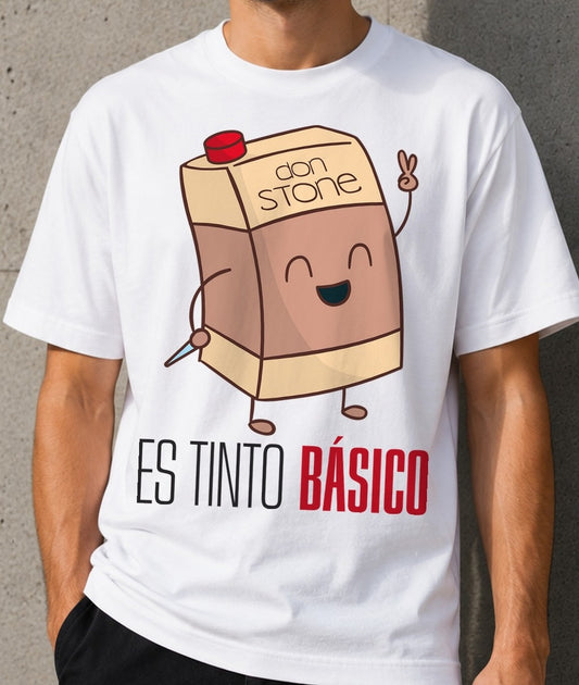 Camiseta Es Tinto Básico – Regalo para amantes del vino (blanca)