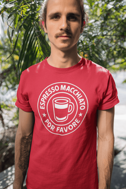 Camiseta Espresso Macchiato Por Favore - El Cajón Friki