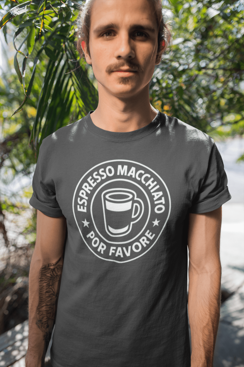 Camiseta Espresso Macchiato Por Favore - El Cajón Friki