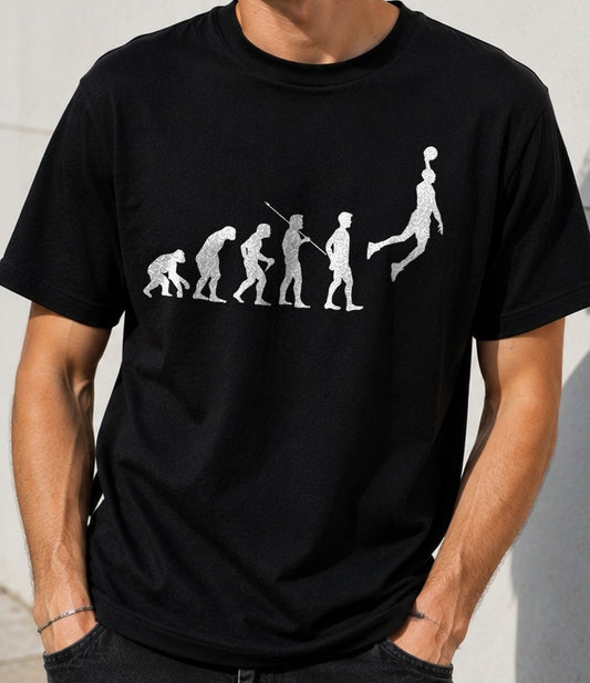 Camiseta Evolución Basket – Regalo para amantes del baloncesto (negra)