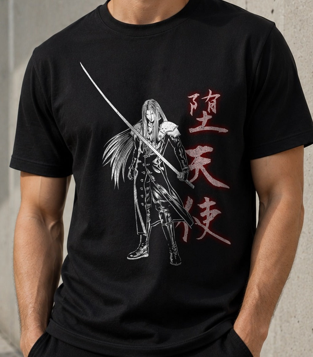 Camiseta Fallen Angel – Sephiroth de Final Fantasy VII (negra)