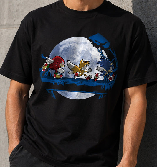 Camiseta Fast Matata – Erizo Veloz y su Pandilla (negra)