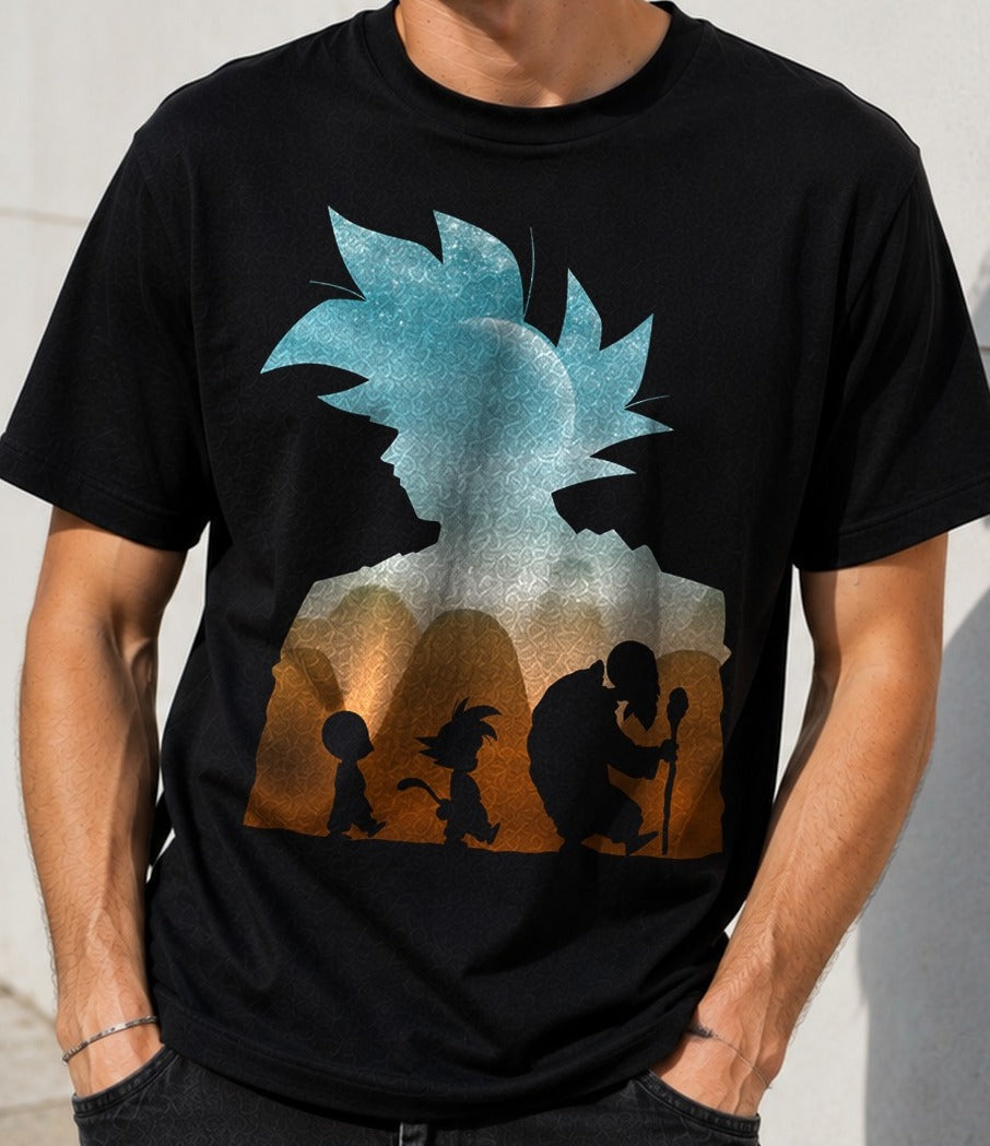 Camiseta First Lessons – Goku niño de Dragon Ball (negra)