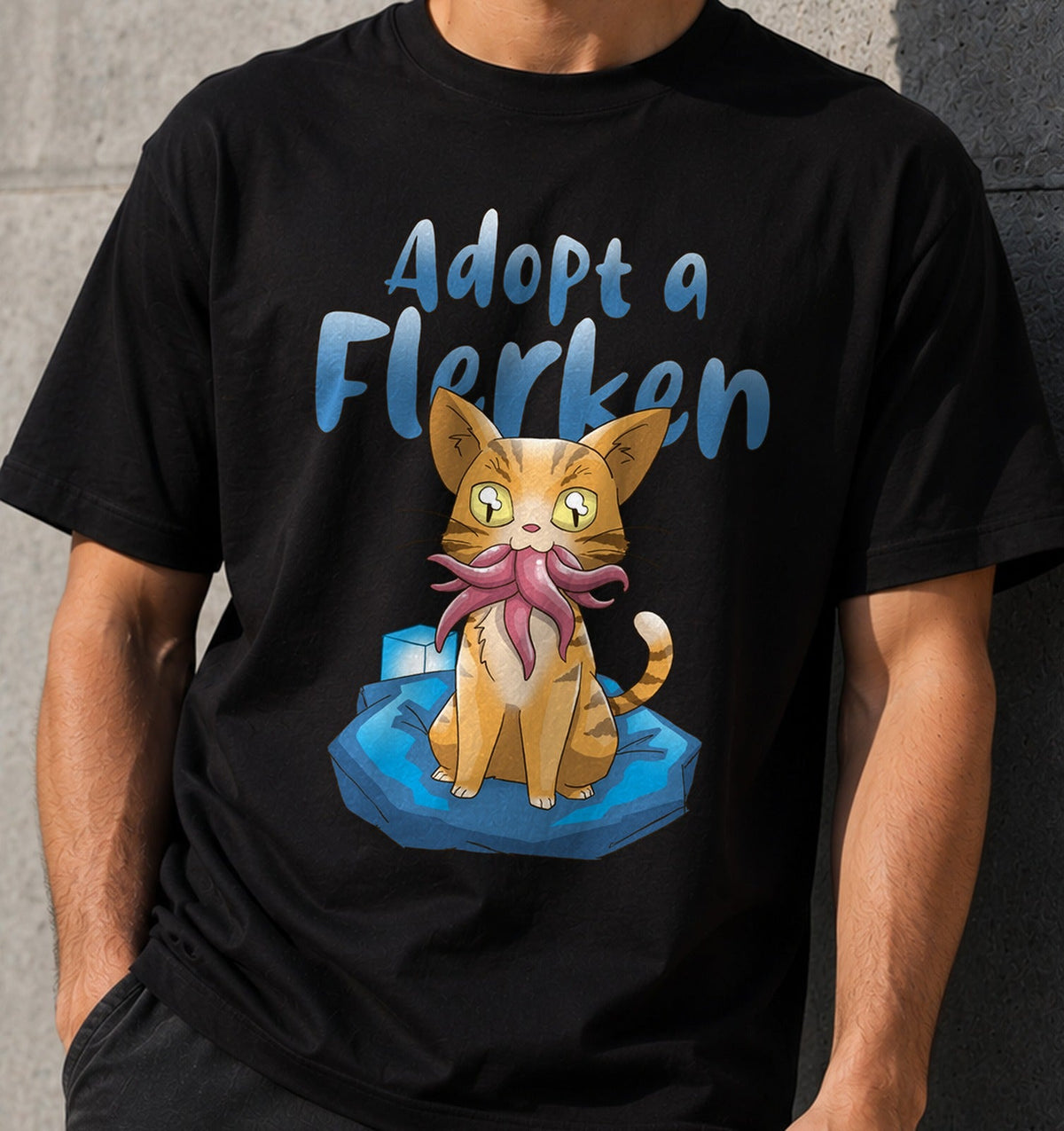 Camiseta Flerken – Gato Alienígena de Cómic (negra)