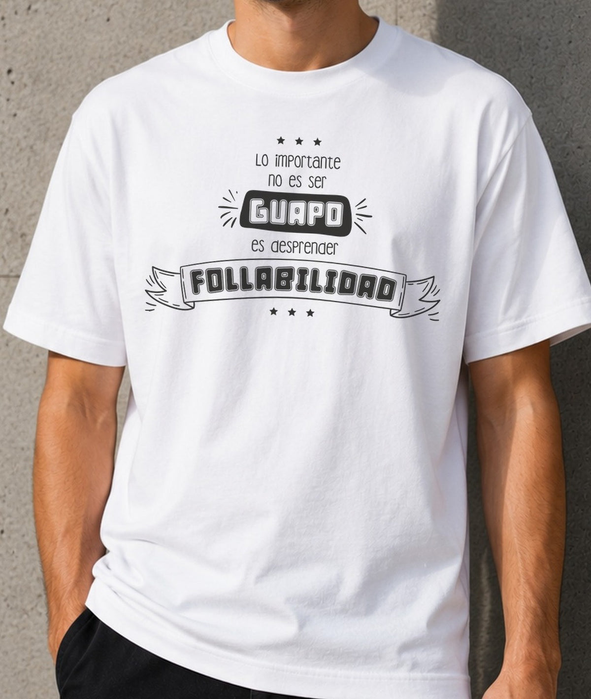 Camiseta Follabilidad – Regalo Gamberro para Amigos (blanca)