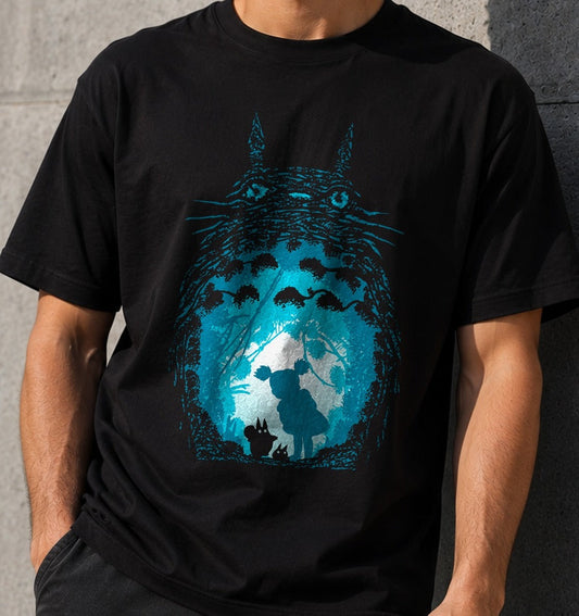 Camiseta Forest Spirits – Mi Vecino Totoro (negra)