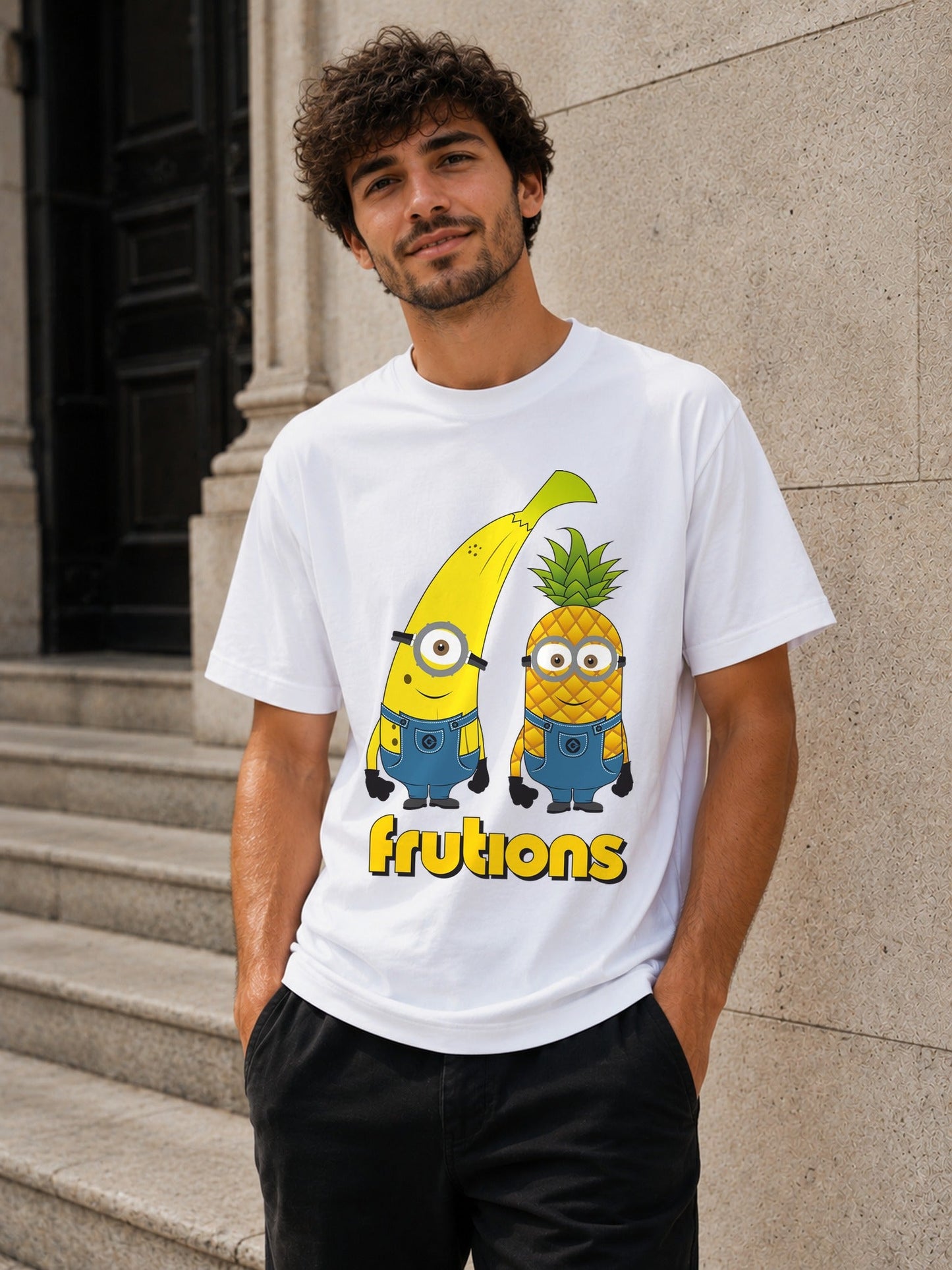 Camiseta con el diseño Frutions – Parodia de Minions, de Paranoia Records