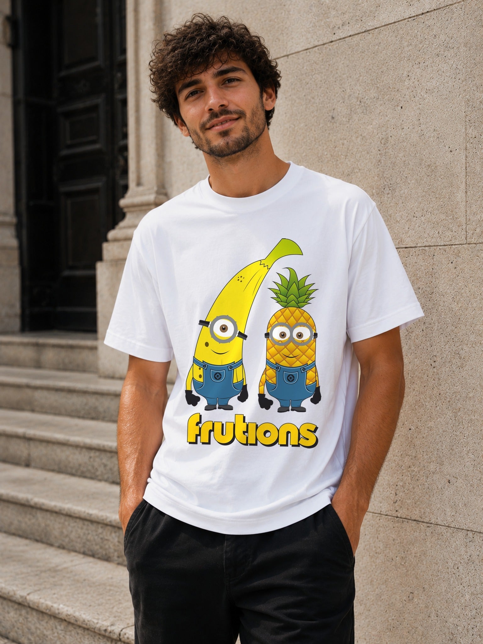 Camiseta con el diseño Frutions – Parodia de Minions, de Paranoia Records