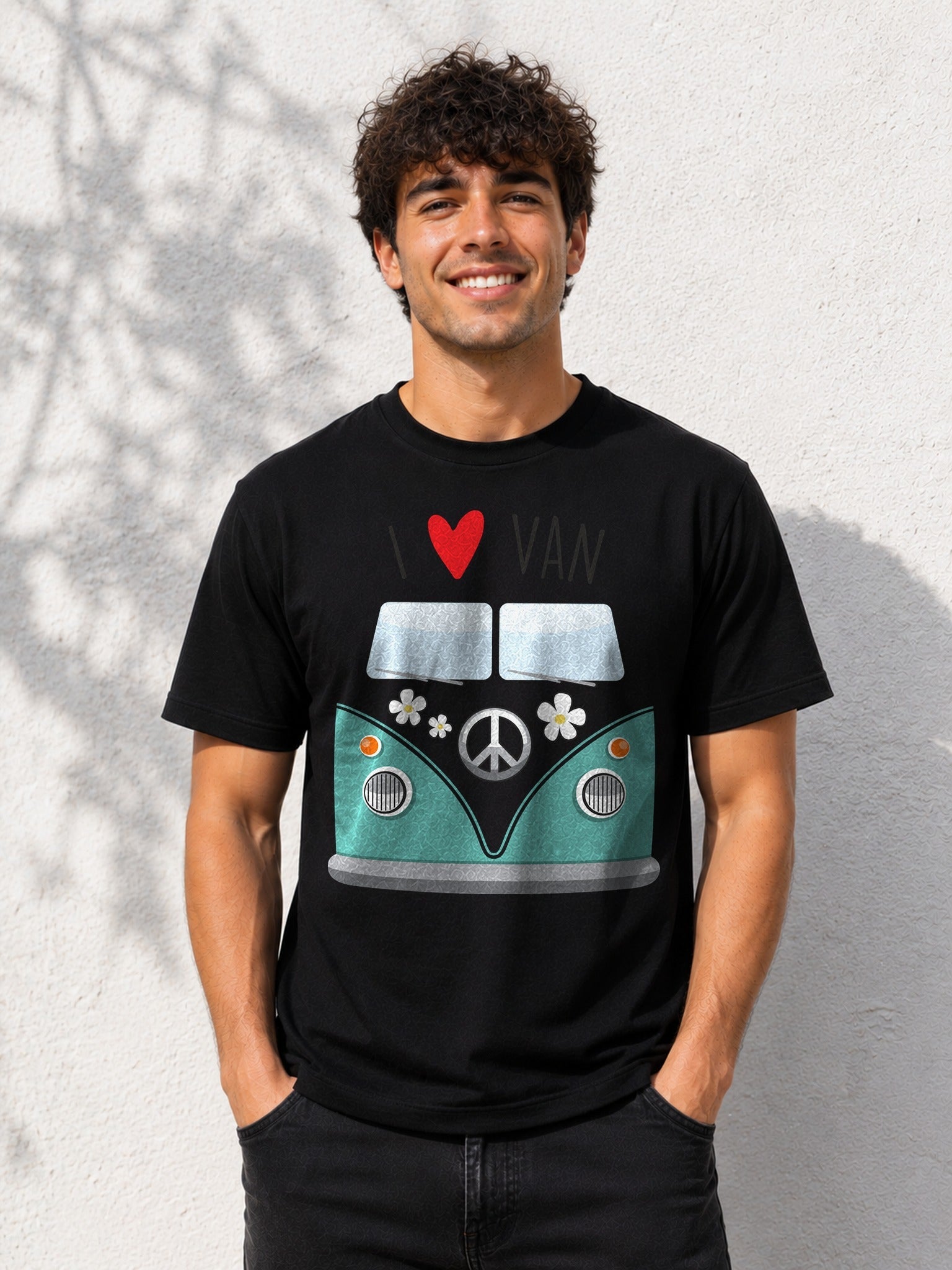 Camiseta La furgo hippie (negra)