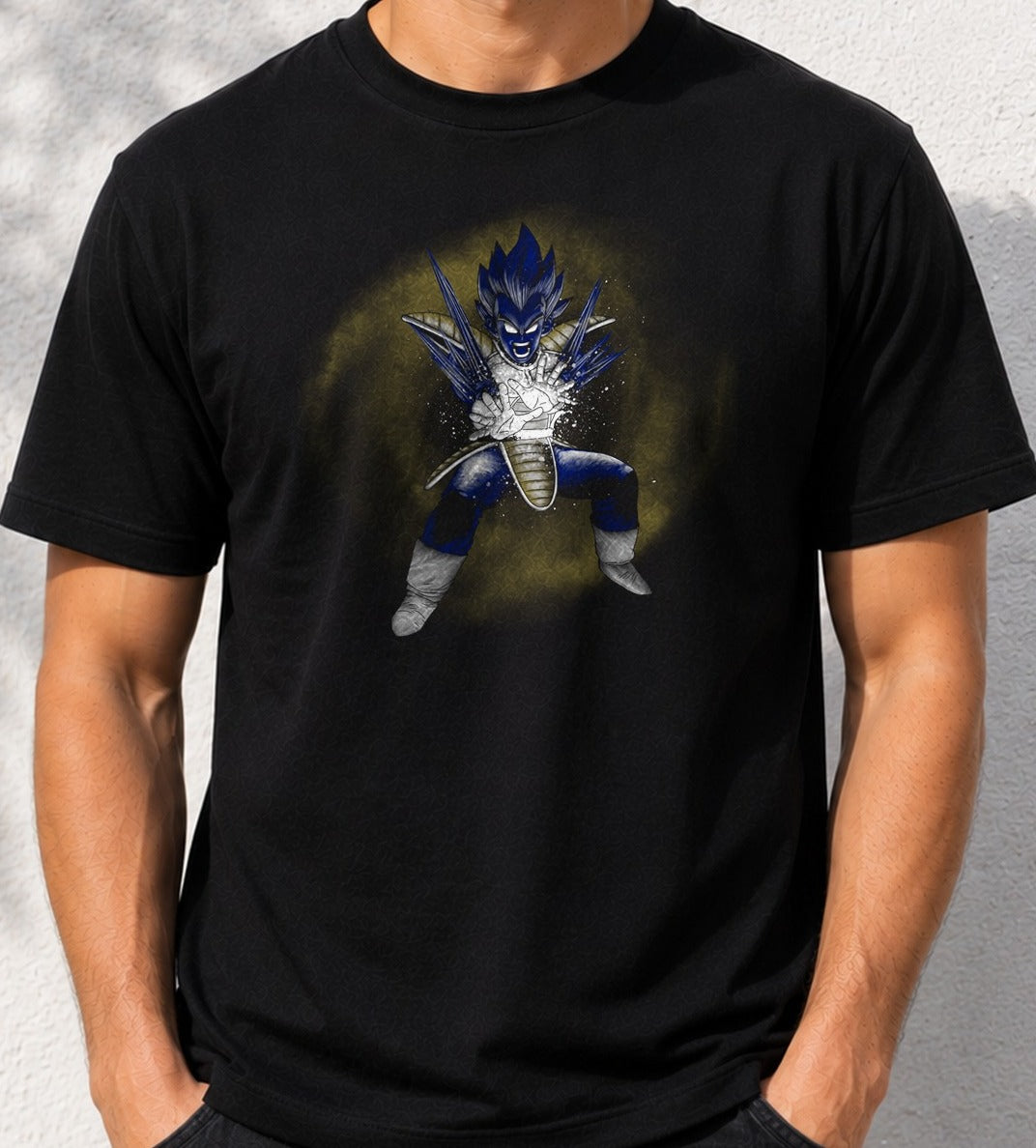 Camiseta Galick Gun Attack – Vegeta de Dragon Ball Z (negra)