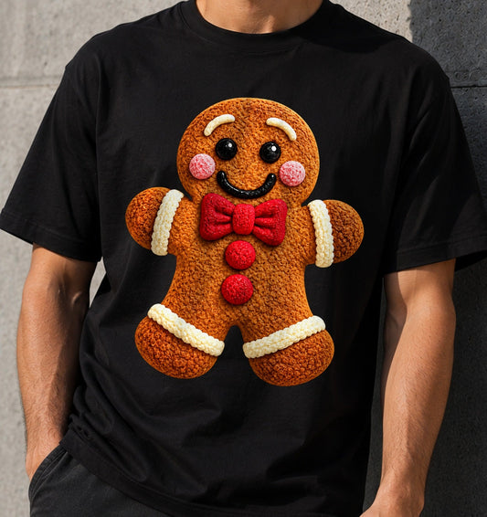 Camiseta Galleta de Jengibre – Navidad y Dulces (negra)
