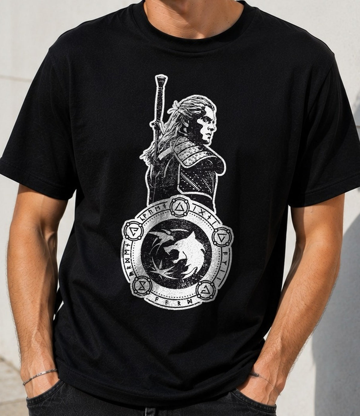 Camiseta Geralt de Rivia – The Witcher (negra)