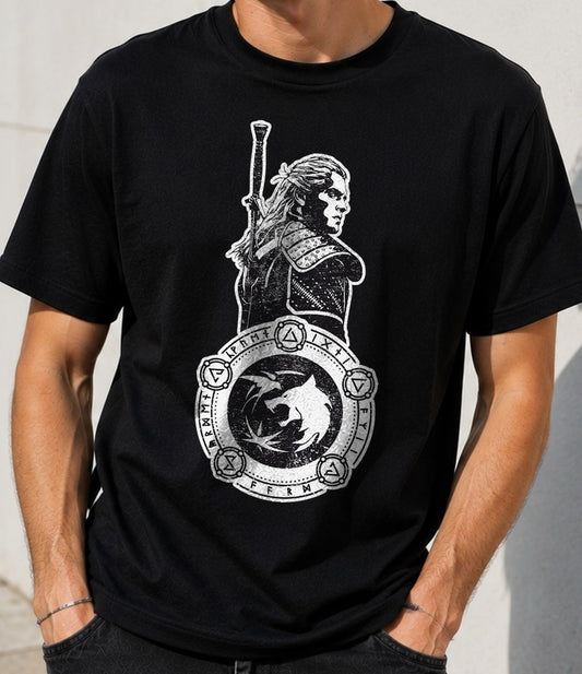 Camiseta Geralt de Rivia – The Witcher (negra)