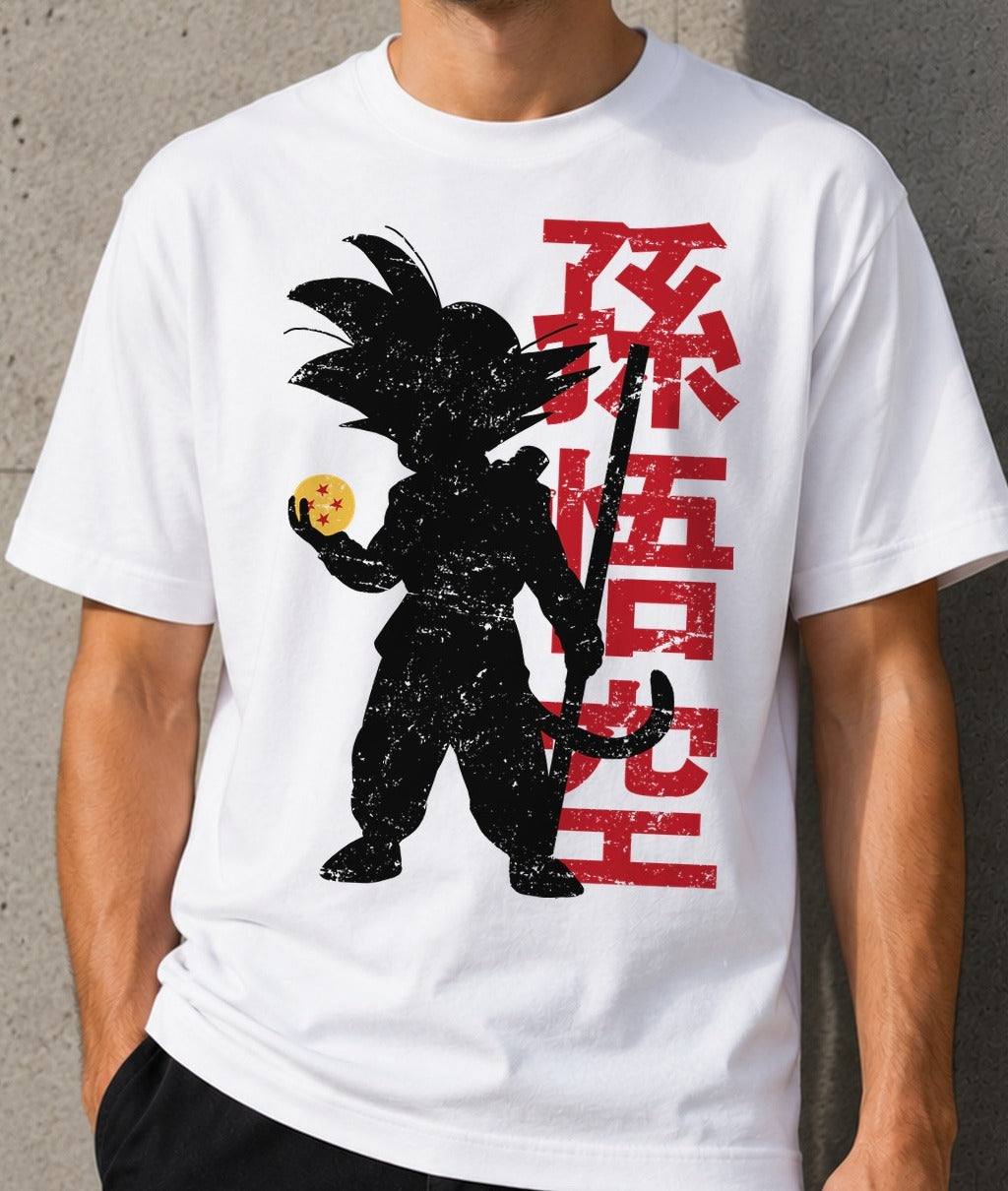 Camiseta Get All Seven – Goku de Dragon Ball (blanca)