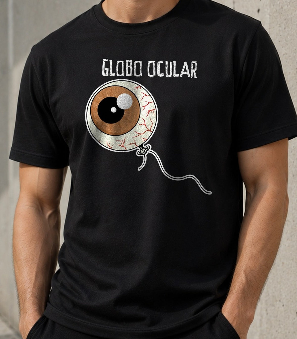 Camiseta Globo Ocular – Regalo de Halloween (negra)