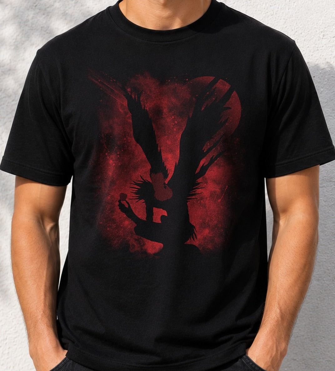 Camiseta God of Death – Diseño Gótico Ángel de la Muerte (negra)
